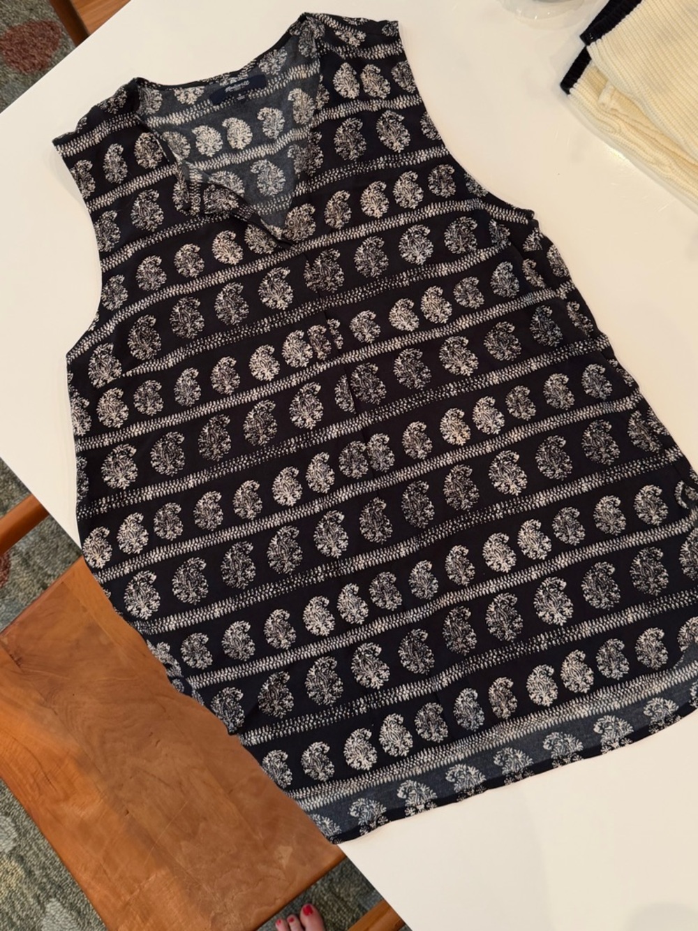 Madewell Paisley Sleeveless Blouse